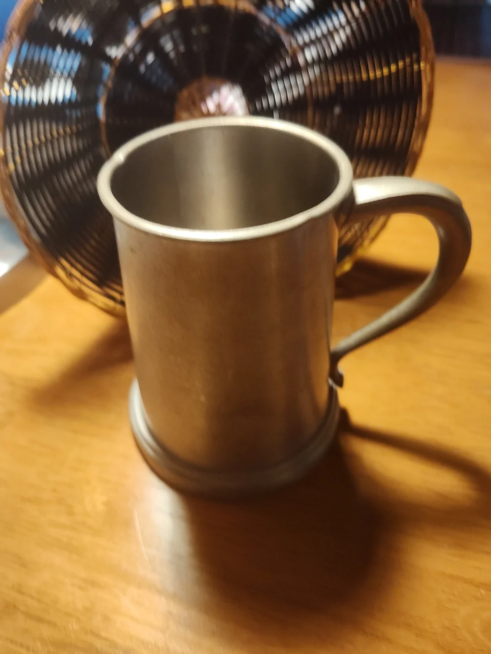 Classic Pewter Beer Mug - Gray Metal Tankard
